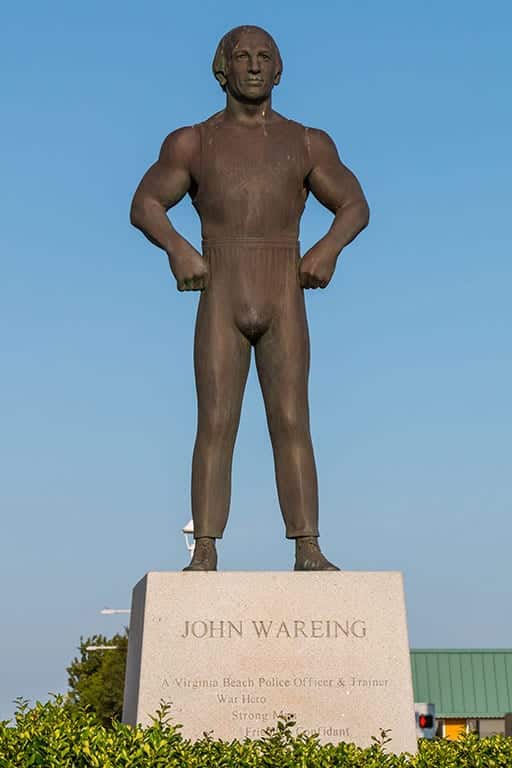 John Wareing monument on the Virginia Beach Oceanfront in Virginia