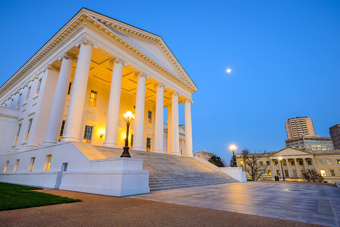 Virginia State Capitol in Richmond Virginia