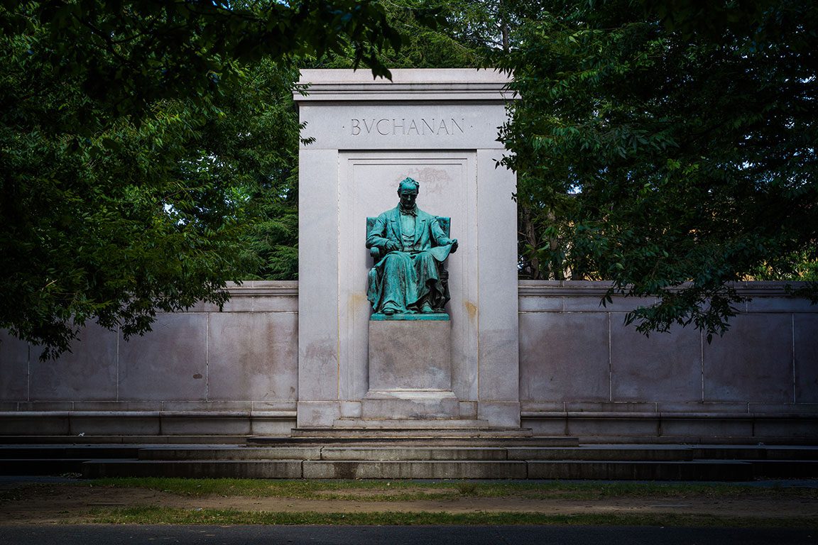 Meridian Hill Park in Washington DC - President James Buchanan memorial