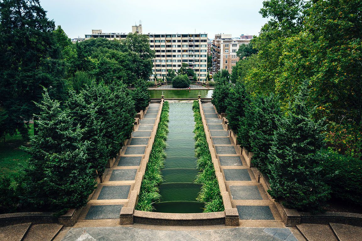 Meridian Hill Park in Washington DC - Cascading Fountain