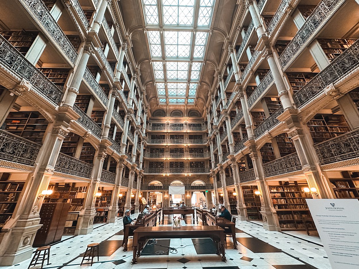 George Peabody Library in Baltimore MD- photo by Keryn Means publisher of DCTravelMag.com