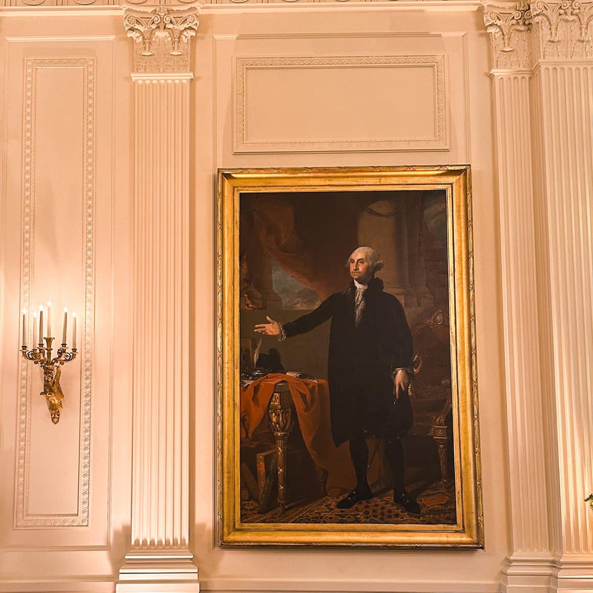 Portrait of George Washington in the White House Washington DC- photo by Keryn Means of DCTravelMag.com