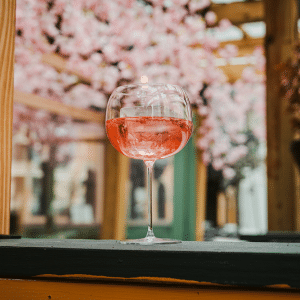 Sakura Spritz at the Residents Cafe and Bar in DC